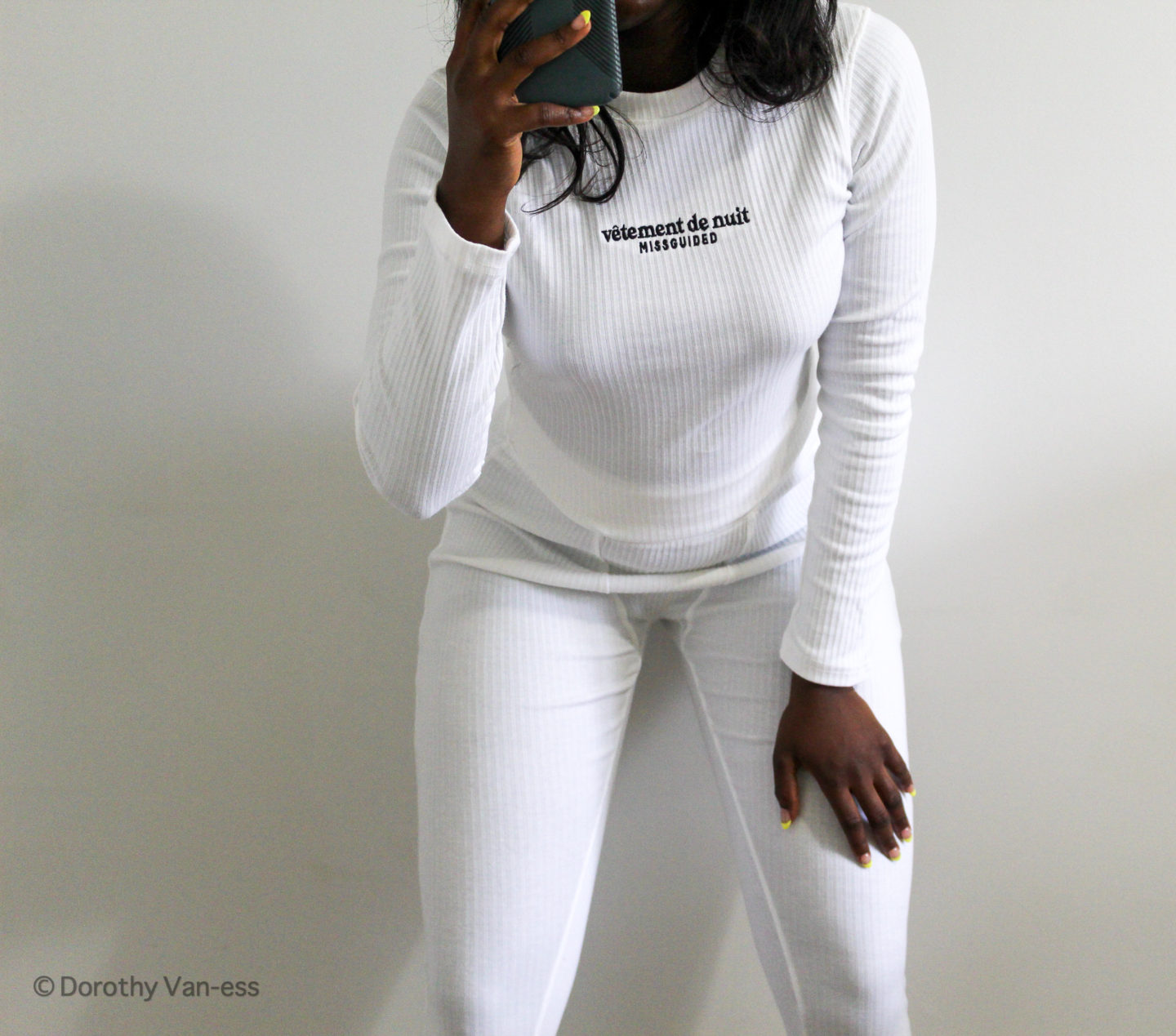 spring loungewear white set